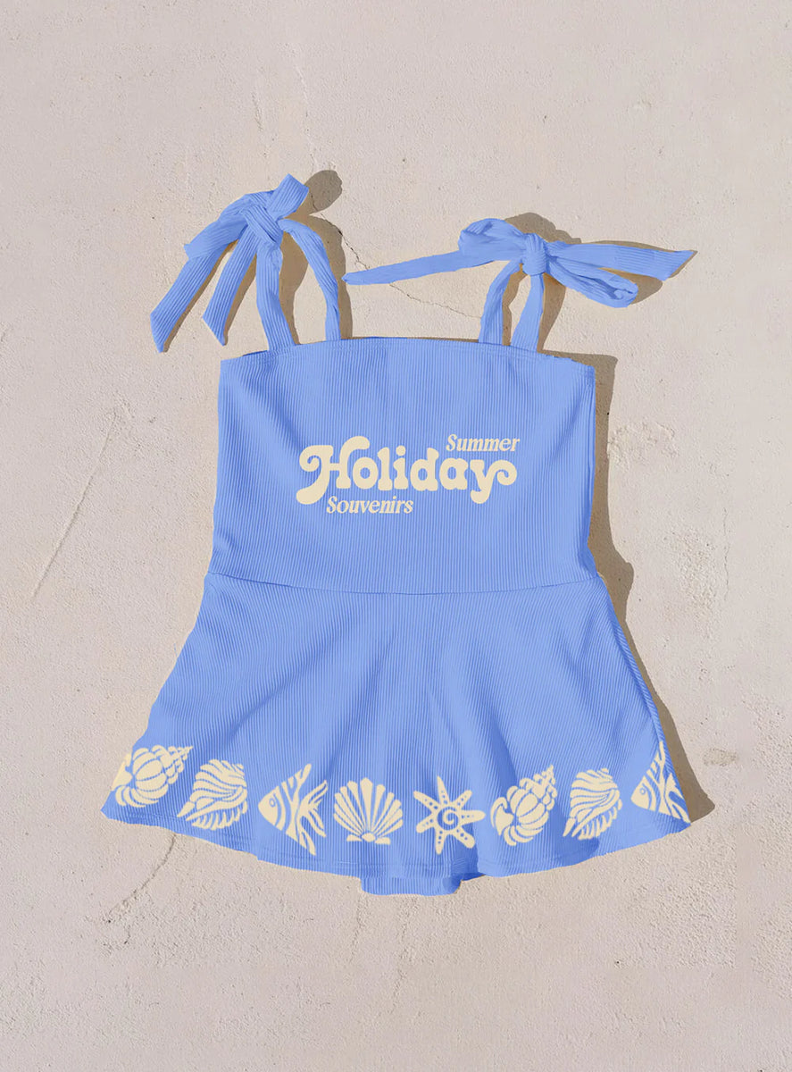 Blue Holiday Swim Dress – Rosalyn + Rae