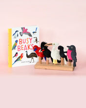 Load image into Gallery viewer, Busy Beaks Finger Puppets and Book Set by Sarah Allen