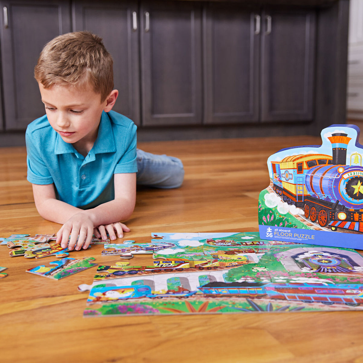 All Aboard | Classic Floor Puzzle 36 pc (Foil Stamped)