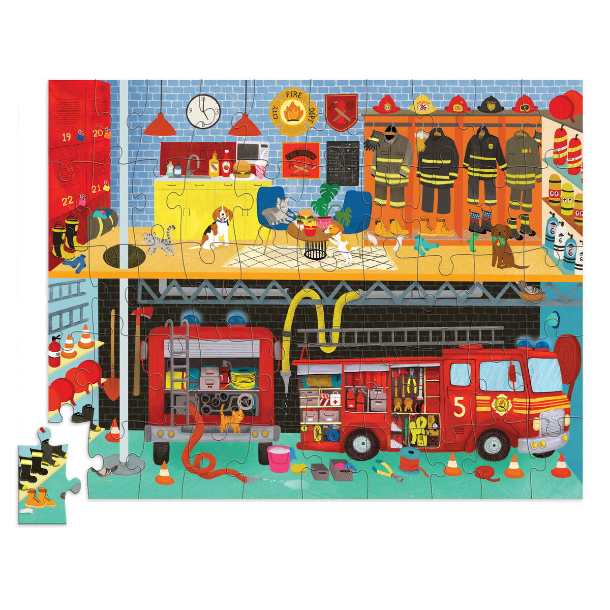 Fire Station | Flat House Puzzle 50 pc