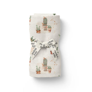 Happy Cactus | Organic Muslin Swaddle