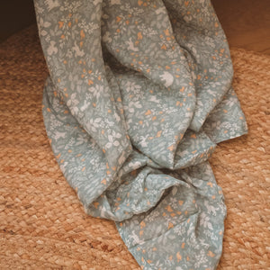 Forest Friends Sage Organic Muslin Wrap Swaddle