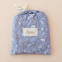 Load image into Gallery viewer, Forest Friends Cornflower Organic Fitted Cot Sheet