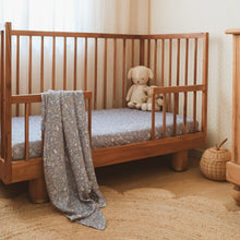 Load image into Gallery viewer, Forest Friends Cornflower Organic Fitted Cot Sheet