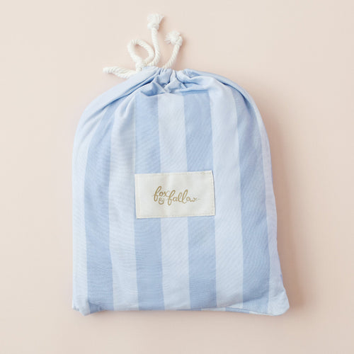 Cloud Stripe Organic Fitted Cot Sheet