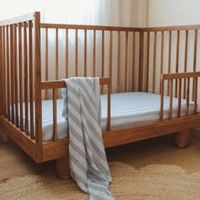 Load image into Gallery viewer, Cloud Stripe Organic Fitted Cot Sheet