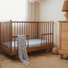 Load image into Gallery viewer, Cloud Stripe Organic Fitted Cot Sheet
