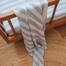 Load image into Gallery viewer, Cloud Stripe Organic Fitted Cot Sheet