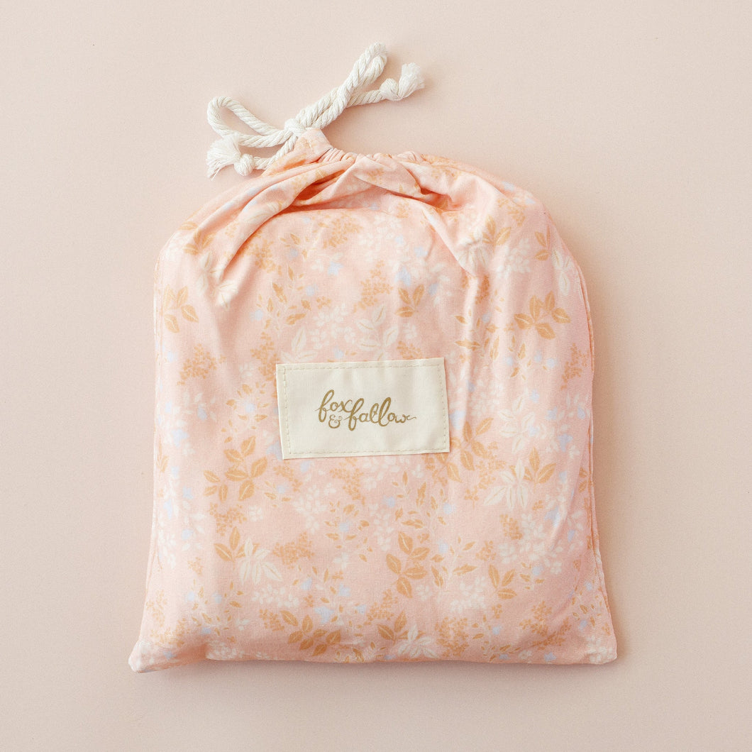 Wild Peony Organic Fitted Cot Sheet