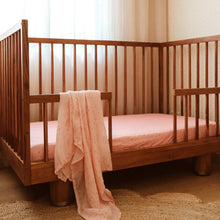 Load image into Gallery viewer, Dusty Roses Organic Fitted Cot Sheet