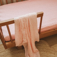 Load image into Gallery viewer, Dusty Roses Organic Fitted Cot Sheet