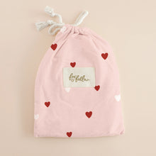 Load image into Gallery viewer, Little Hearts Organic Fitted Cot Sheet