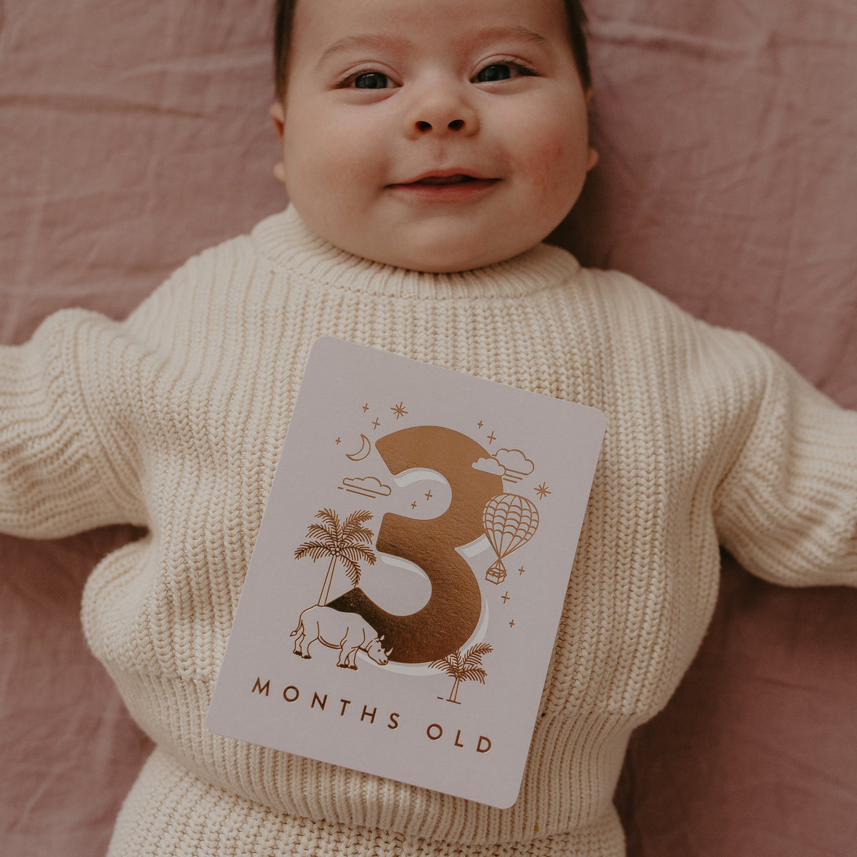 Baby Milestone Cards | Cream