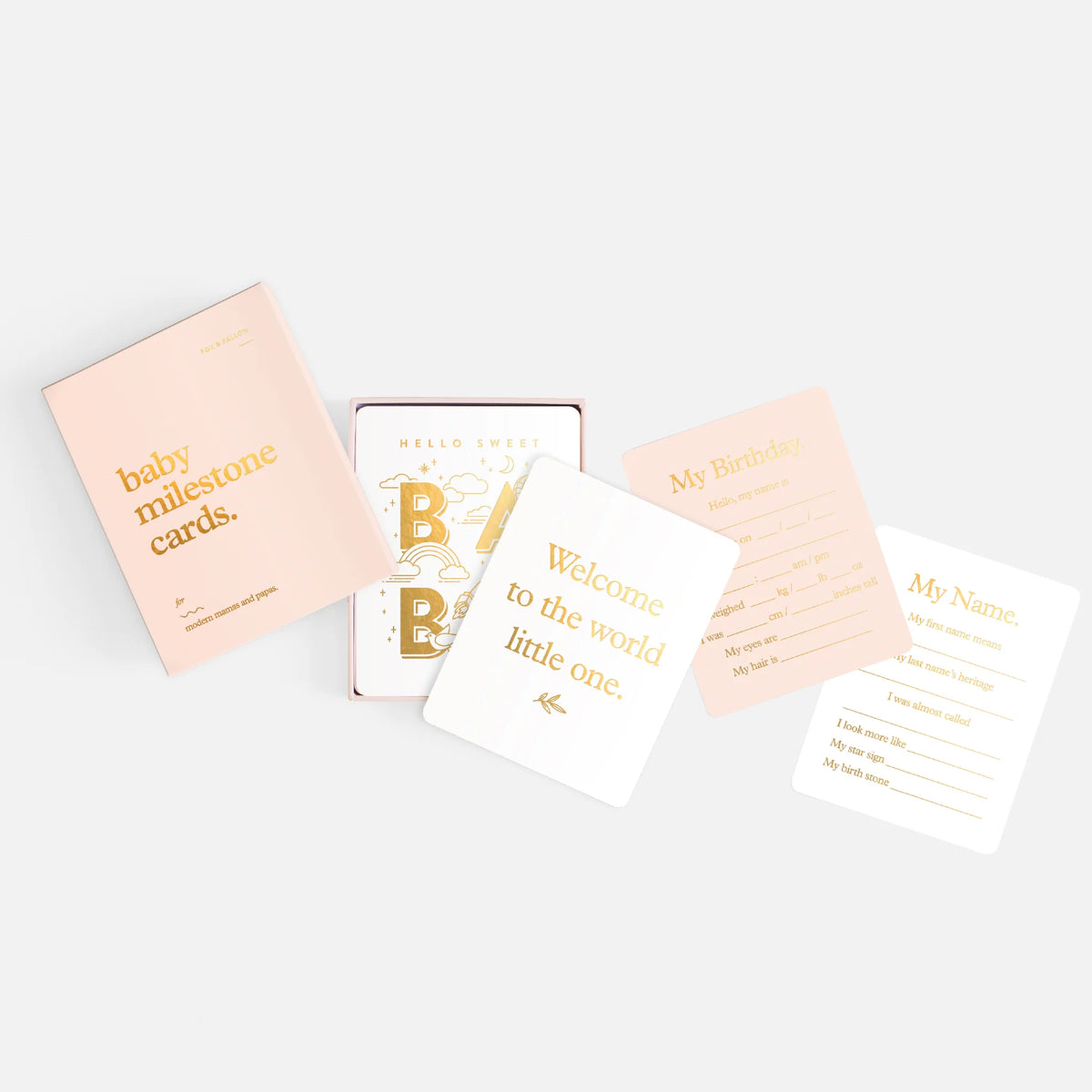 Baby Milestone Cards | Cream