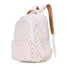 Load image into Gallery viewer, Caramel Check Campus School Backpack