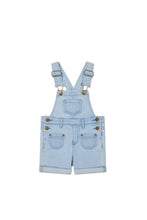 Load image into Gallery viewer, Chase Twill Short Overall | Washed Denim SIZE 6-12M and 2YR