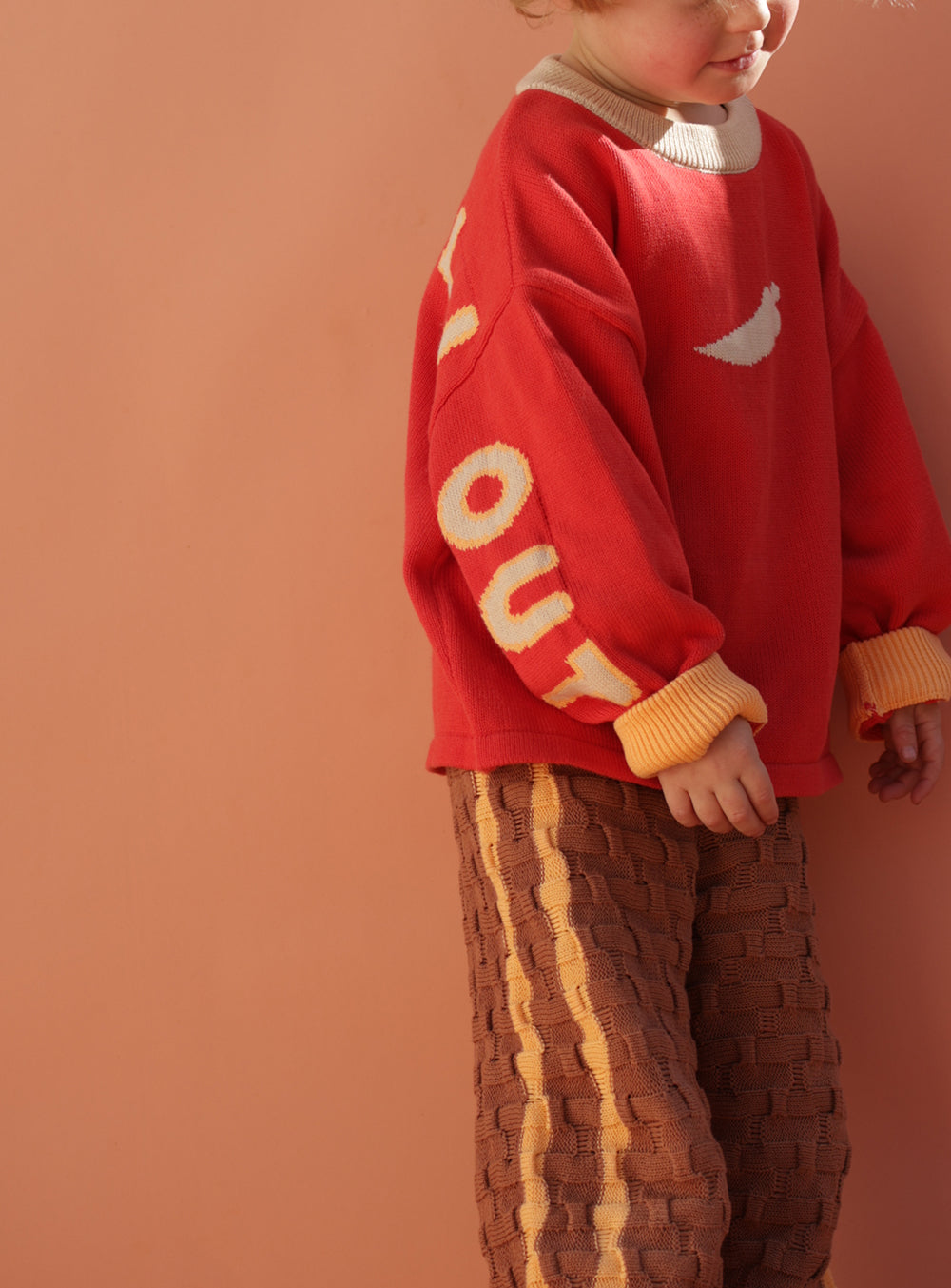 It's Chilly Out Pullover | Red & Cream