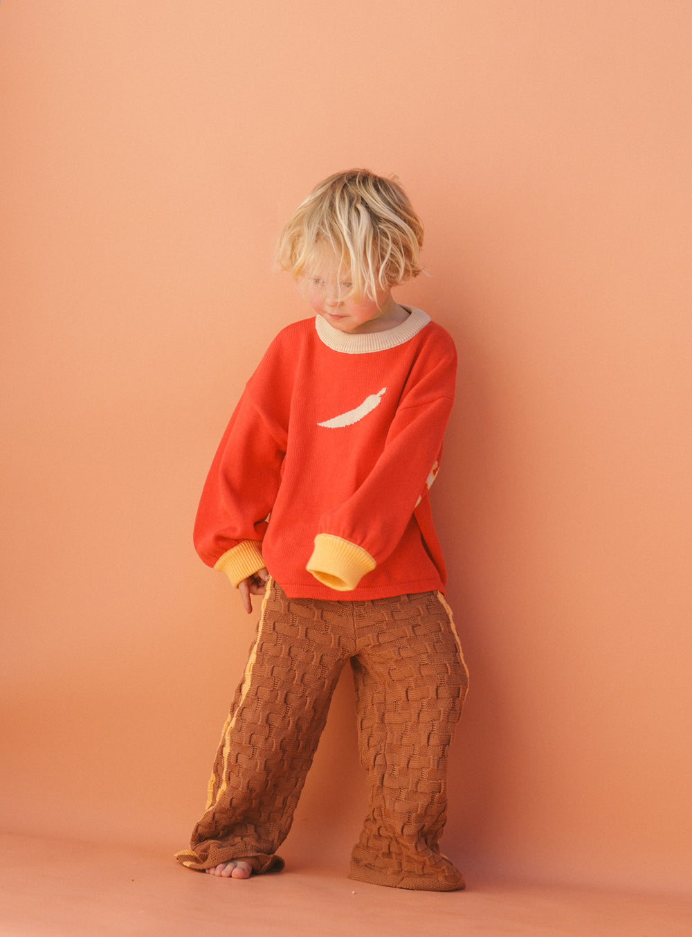 It's Chilly Out Pullover | Red & Cream