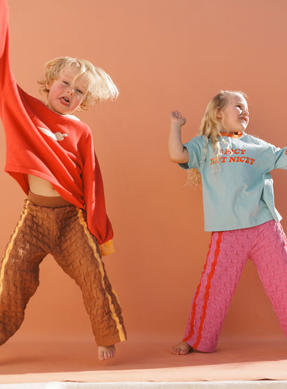 It's Chilly Out Pullover | Red & Cream