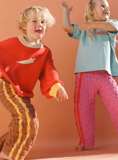 It's Chilly Out Pullover | Red & Cream