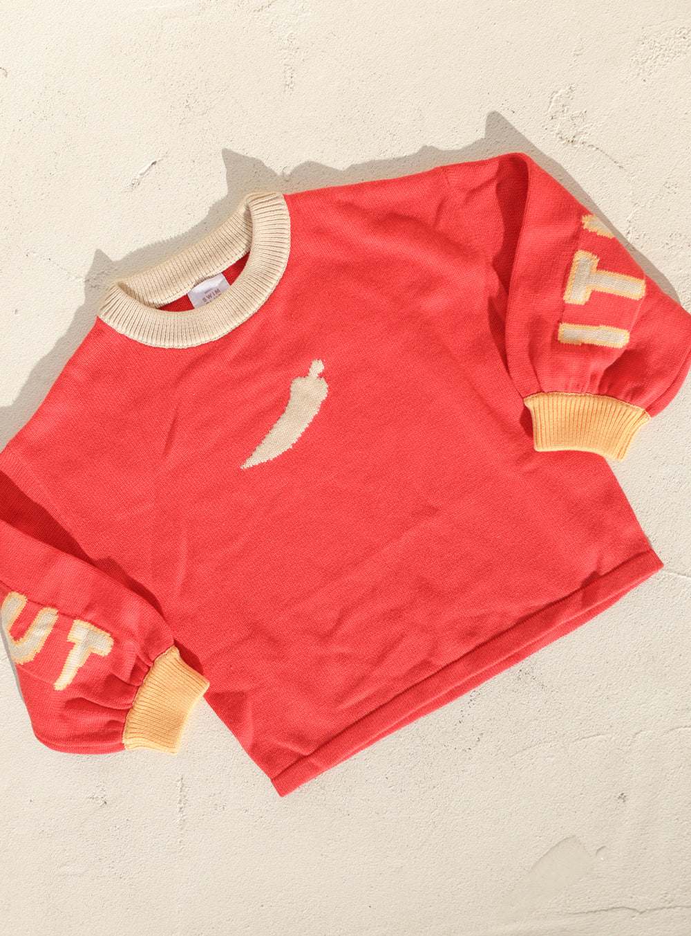 It's Chilly Out Pullover | Red & Cream