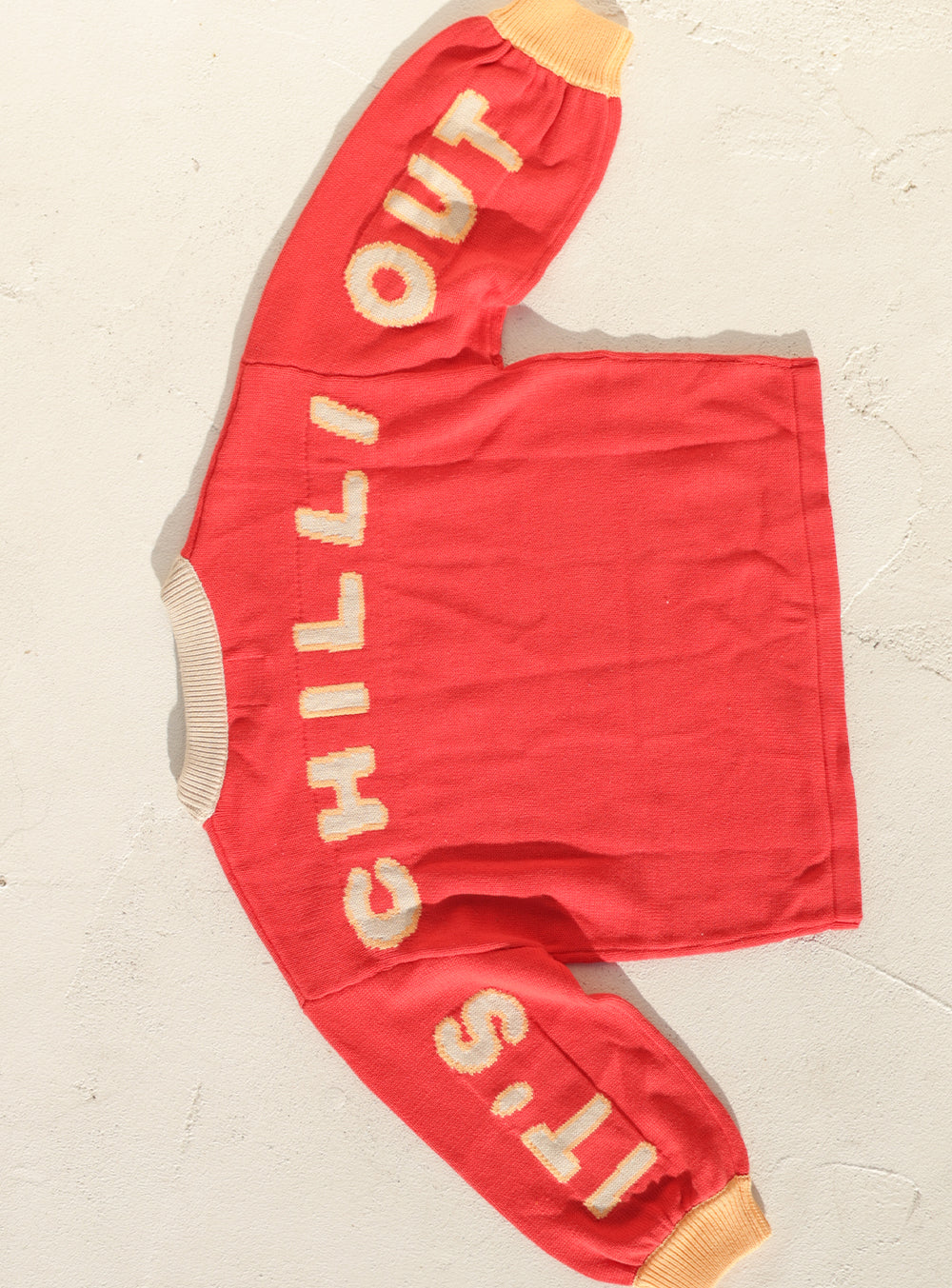 It's Chilly Out Pullover | Red & Cream