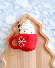 Load image into Gallery viewer, Felt Christmas Hot Chocolate Mug Ornament