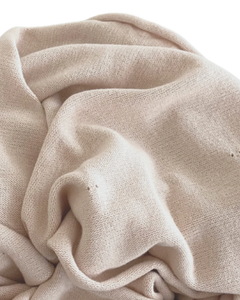 Knit Blanket (Pointelle). Cream