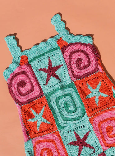 Starfish Mini Crochet Dress