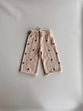 Load image into Gallery viewer, Cotton Knit Pants | Embroidery Brown Daisy