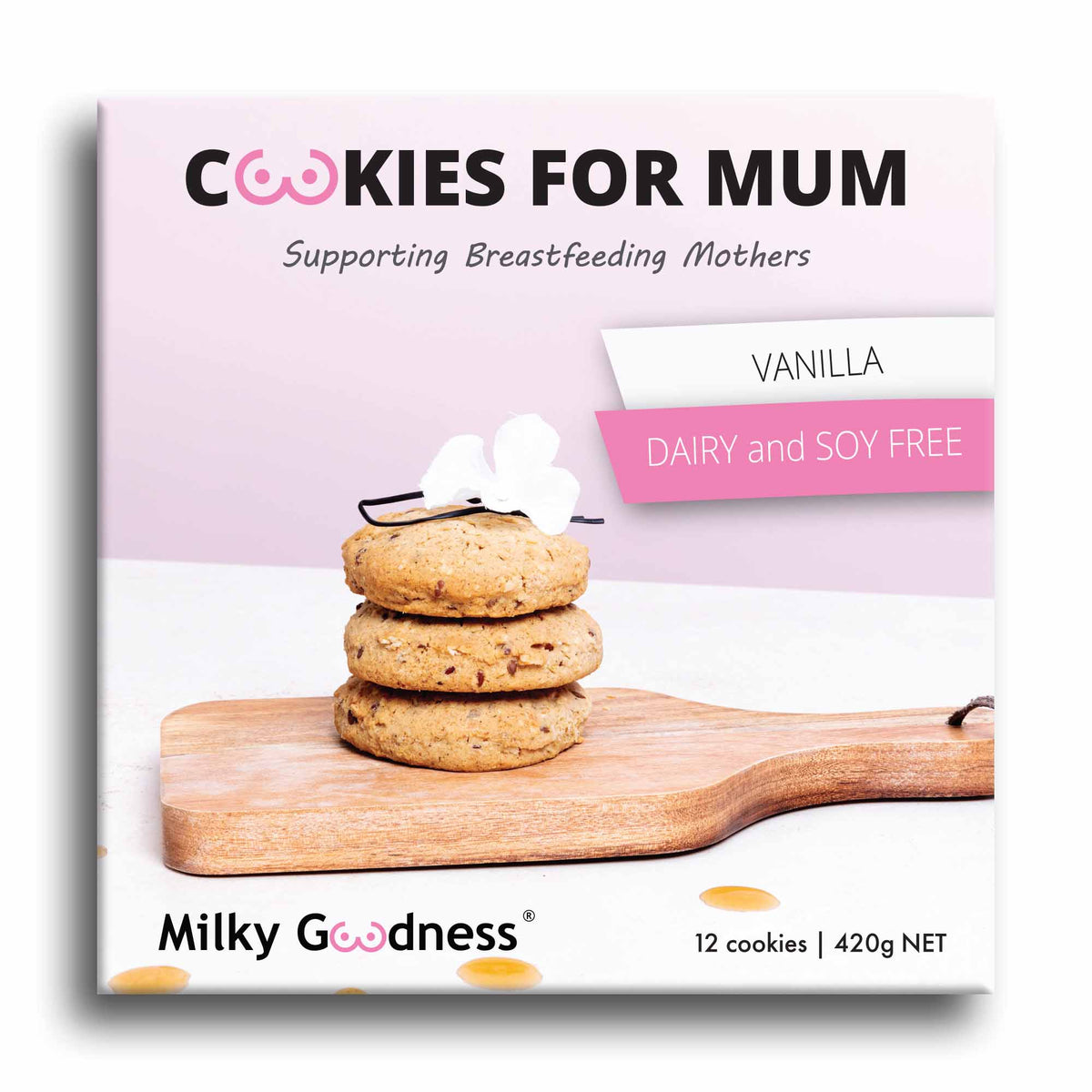 Vanilla Lactation Cookies (Dairy and Soy Free)