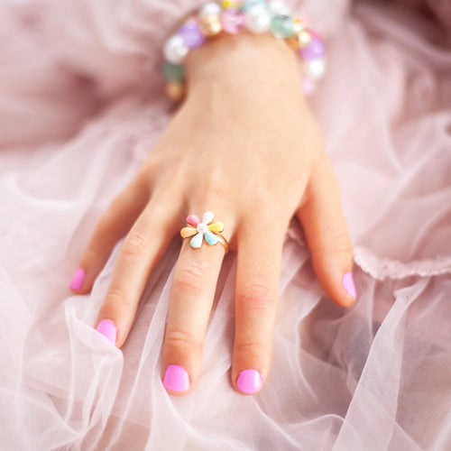 Rainbow Petal Ring