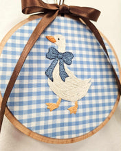 Load image into Gallery viewer, Small Gingham Goose Hoop