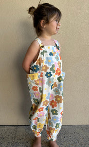 Flower Power Overalls SIZE 2YR, 4YR and 5YR