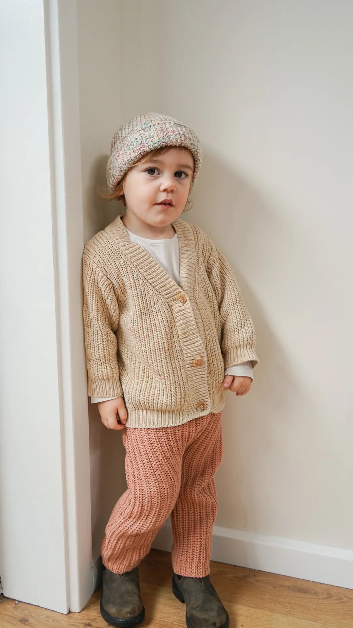 Rainbow Chunky Knit Beanie