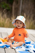 Load image into Gallery viewer, Luca Stripe Aqua Nappy