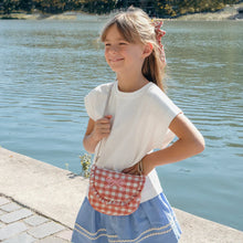 Load image into Gallery viewer, Gingham Ruffle Bow Bag