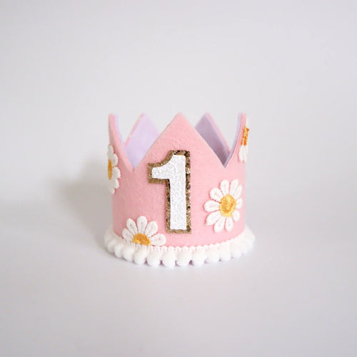 Pink Daisy Boho Crown