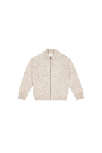 Load image into Gallery viewer, Dean Knit Zip Jacket - Oatmeal Shitake Dot