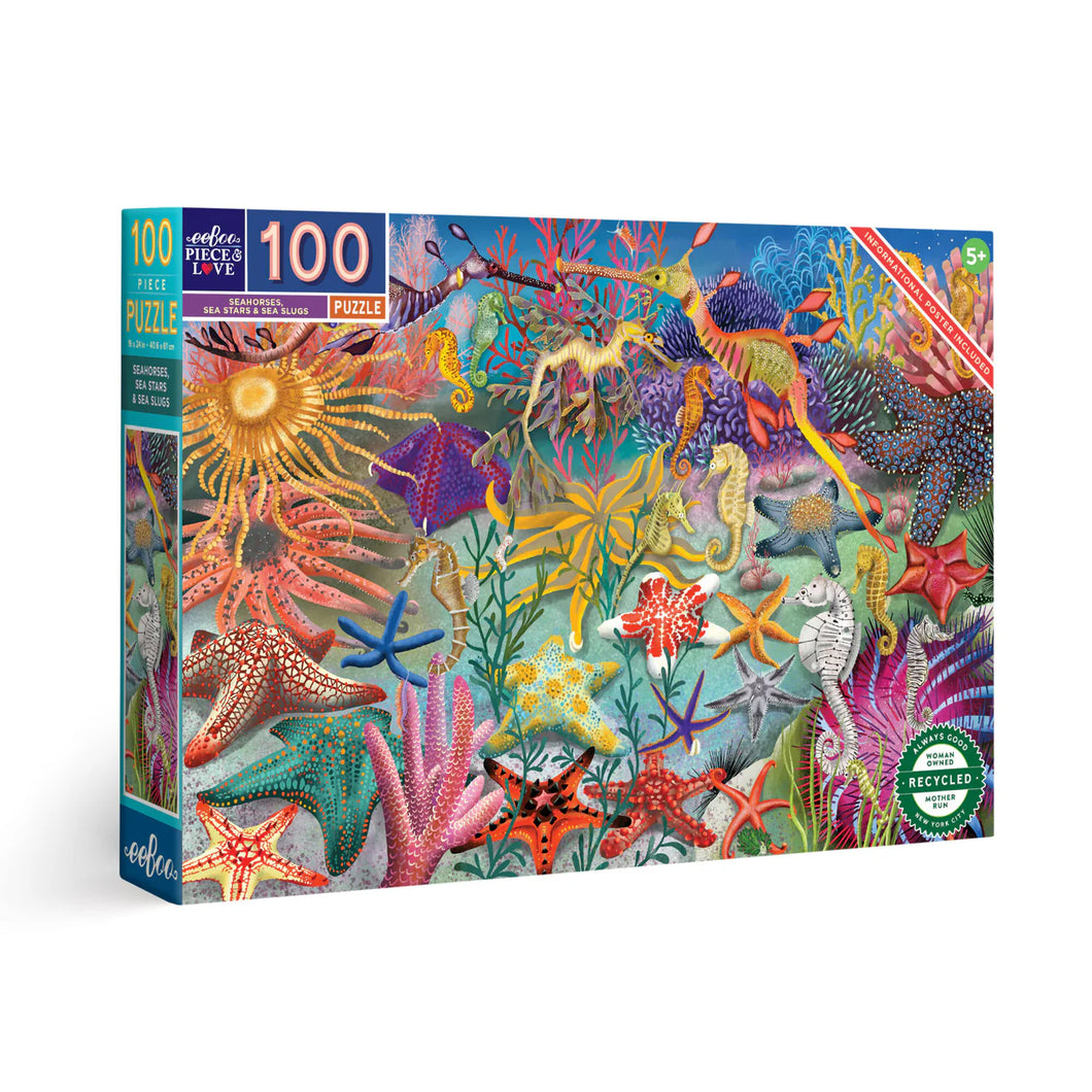 100 pc Puzzle – Seahorses, Sea Stars & Sea Slugs