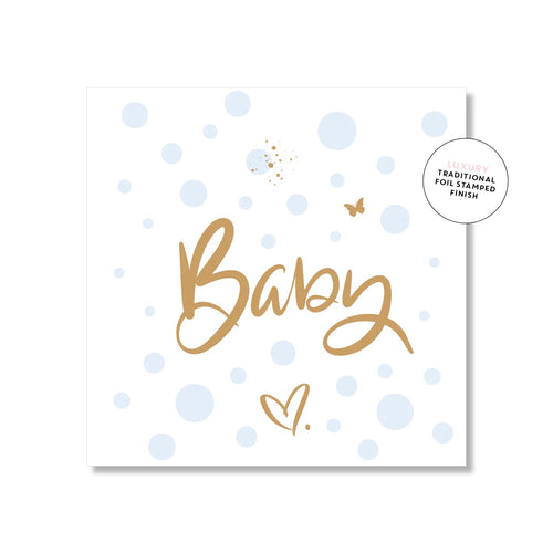 Blue Spotty Baby | Mini Card