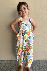 Flower Power Overalls SIZE 2YR, 4YR and 5YR