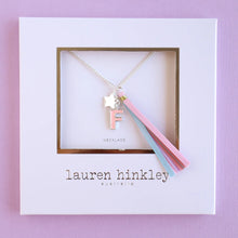 Load image into Gallery viewer, Pink Glitter Initial Necklace