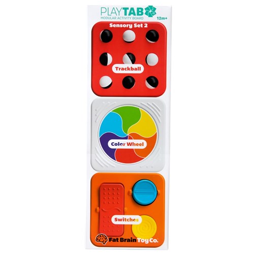 PlayTab Sensory Set 2 | Trackball Tile, Colour Wheel, Switches Tile