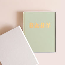 Load image into Gallery viewer, Baby Book Pistachio Boxed