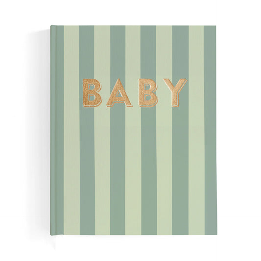Baby Book Sage Stripe