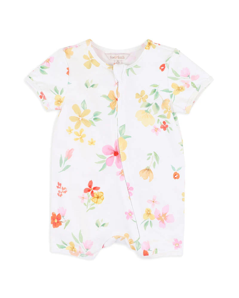 Grow Wild Print SS Zip Romper
