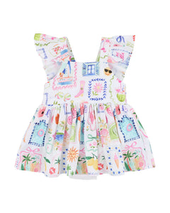 Summer Vacay Print Overlay Dress