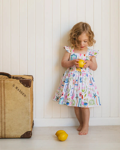 Summer Vacay Print Overlay Dress