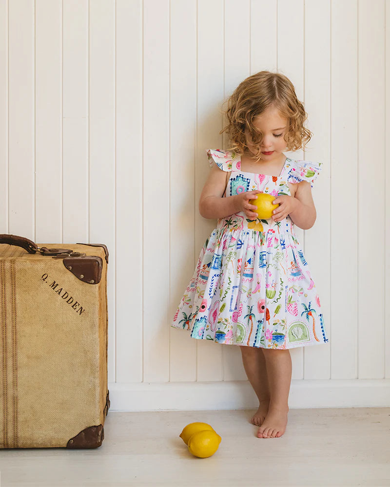 Summer Vacay Print Overlay Dress